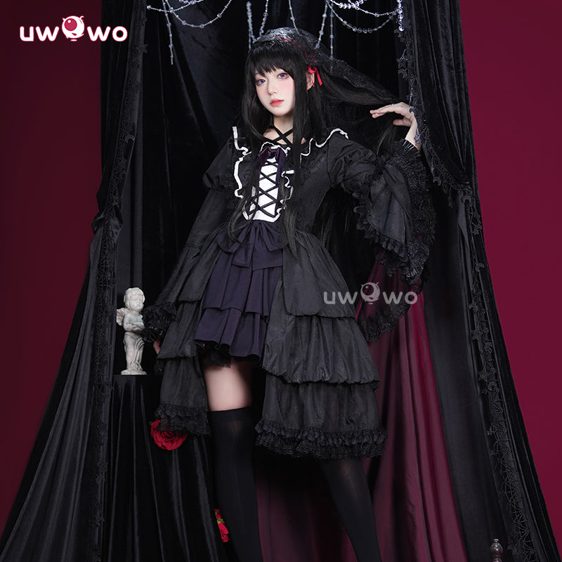 Uwowo Collab Series: Anime Puella Magi Madoka Magica Akemi Homura Black Dress Cosplay Costume