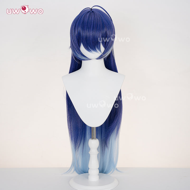 Uwowo Genshin Impact Flins Cosplay Wig Long Blue Hair