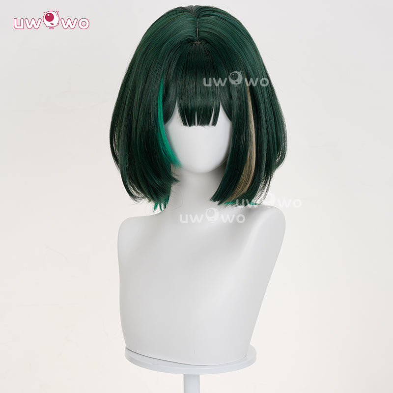 Uwowo Genshin Impact Nefer Cosplay Wig Middle Green Hair