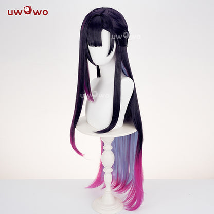 Uwowo Honkai Star Rail Hysilens Cosplay Wig Long  Black And Pink Hair