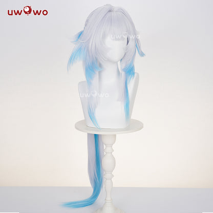 Uwowo Honkai Star Rail Cerydra Cosplay Wig Long Silver And Blue Hair