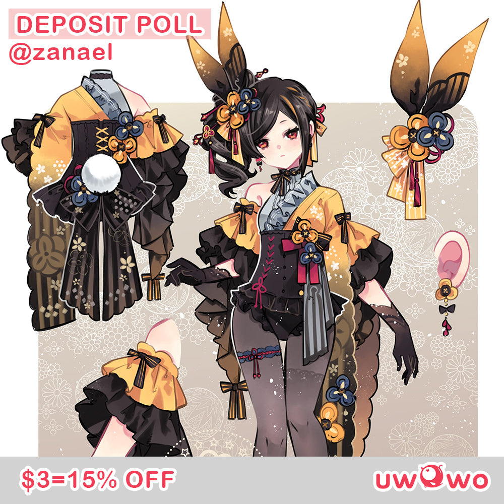 Uwowo Deposit Poll - Exclusive Genshin Impact Fanart Chiori Bunny Suit Cosplay Costume