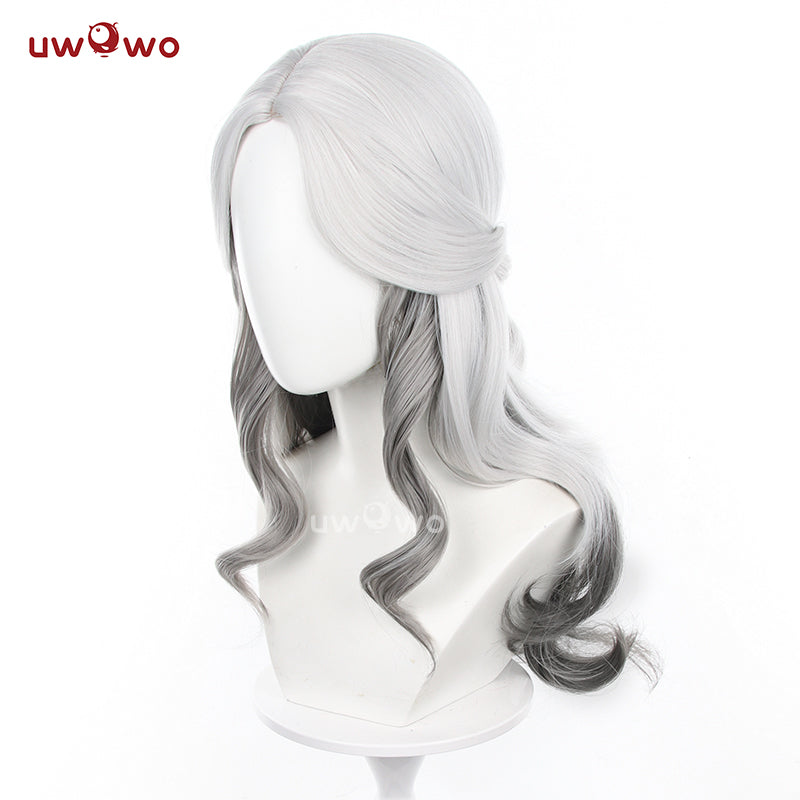 Uwowo Game Identity V IDV Psychologist Everlasting Night Ada Mesmer Costume Wig Long Grey Hair