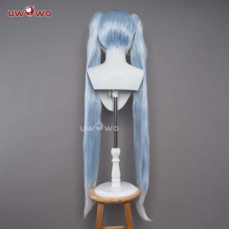 Uwowo V  Singer Snow Girl Cosplay Wig Long Gradient Blue Hair