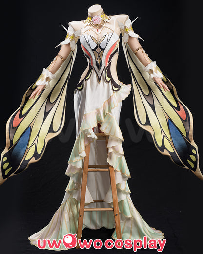 INSTOCK S-3XL Uwowo Code Geass: C.C. CC Butterfly Gown Cosplay Costume