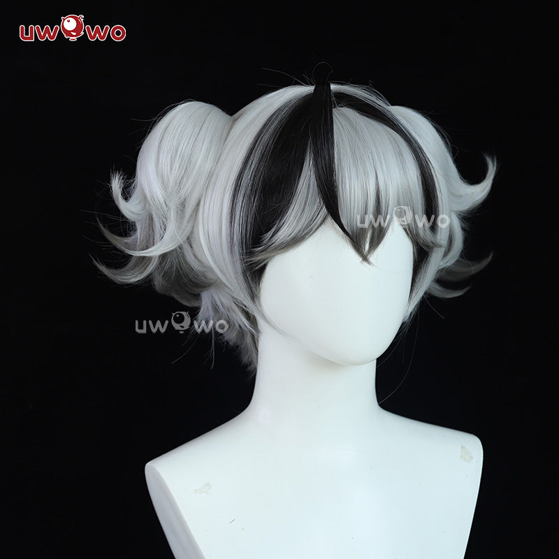 【Pre-sale】Uwowo Game Wuthering Waves Chun Camellya Cosplay Wig Middle Black And Silver Hair With Ponytails