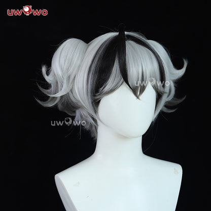 Uwowo Game Wuthering Waves Chun Camellya Cosplay Wig Middle Black And Silver Hair With Ponytails
