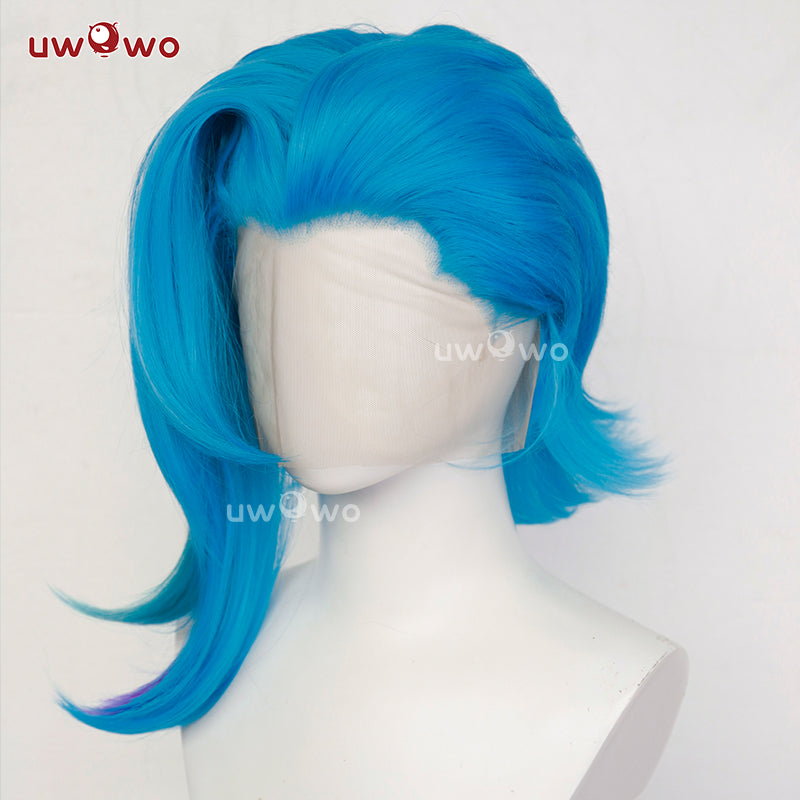 【Pre-sale】Uwowo LOL: Arcane Fractured Jinx Cosplay Costume Wig Long Blue Hair