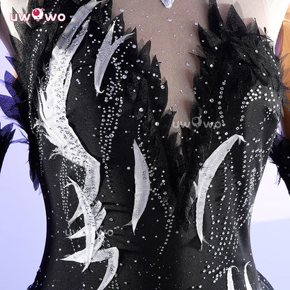 Uwowo Collab Series: Anime Medalist Hikaru Kamisaki Black Skating Outfit Cosplay Costume XS-2XL