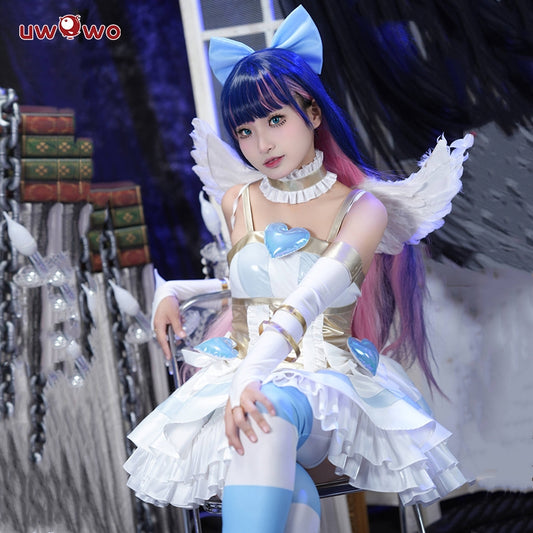【In Stock】Uwowo Anime Panty & Stocking with Garterbelt Stocking Angel Cosplay Costume