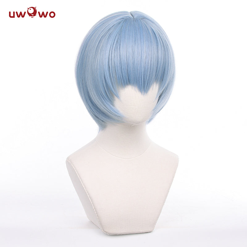 Uwowo Evangelion EVA Wig Rei Cosplay Wig Light Blue Short Hair
