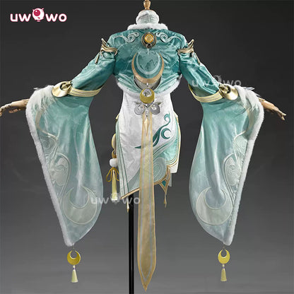 Uwowo Collab Series: Deluxe Zibai Game Genshin Impact Adept Liyue Cosplay Costume S-XL