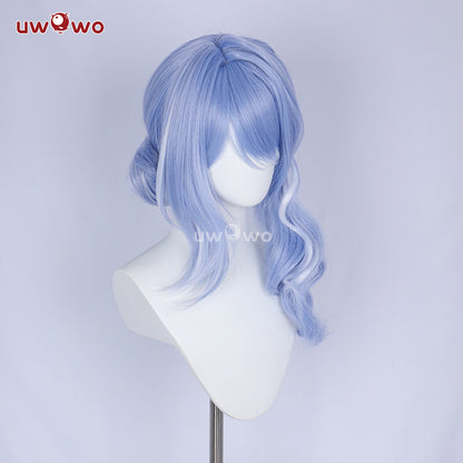 Uwowo  Genshin Impact Odette Ballet Cosplay Wig Middle Light Blue Hair