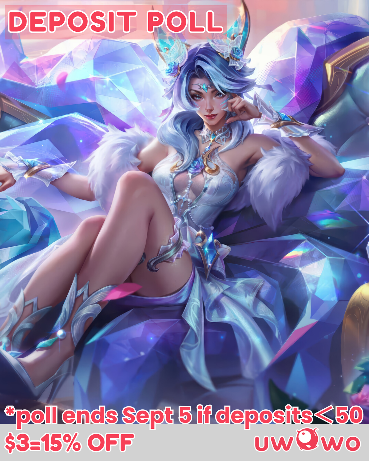 Uwowo Deposit Poll - League of Legends/LOL: Ahri Crystal Rose Wild Rif ...