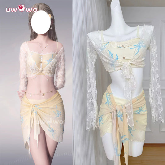 Uwowo Collab Series: Love and Deepspace MC 'My' Coral Dreams Rafayel Couple Water-Ready Swimsuit Cosplay Costume S-XL