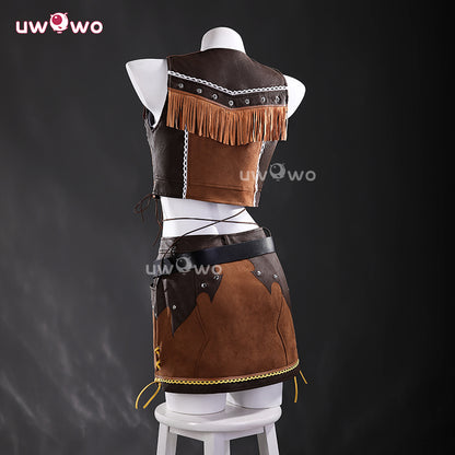 Uwowo Collab Series: Game Tifa Lockhart Cowgirl Final Fantasy 7 FF7 Remake Cosplay Costume S-3XL