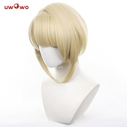 Uwowo Genshin Impact Fontaine Freminet Cosplay Wig Yellow Short Hair