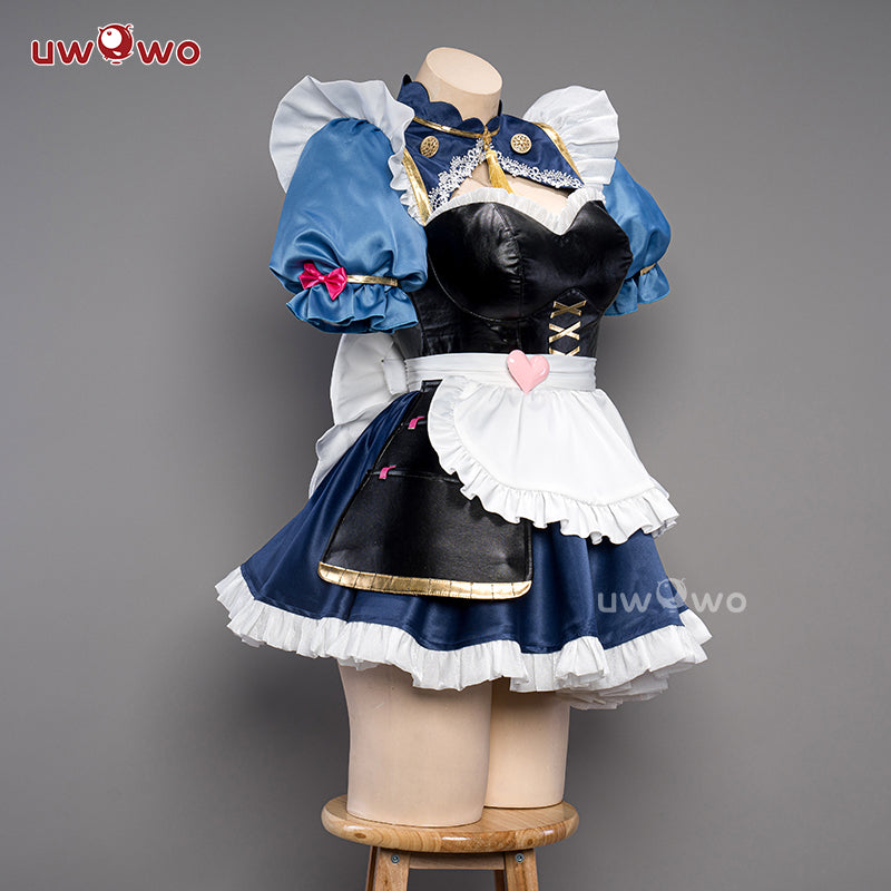 [Last Batch]【In Stock】Uwowo Genshin Impact Fanart Kamisato Ayaka Cute Maid Cosplay Costume