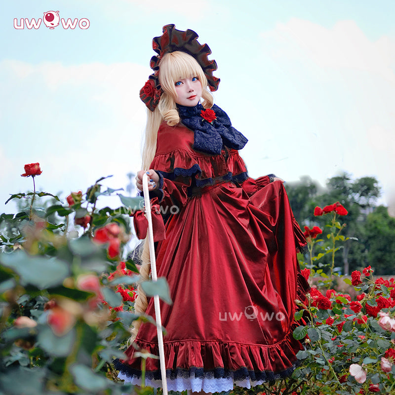 Uwowo Collab Series: Rozen Maiden Shinku Red Velvet Gown Chirstmas Cosplay Costume