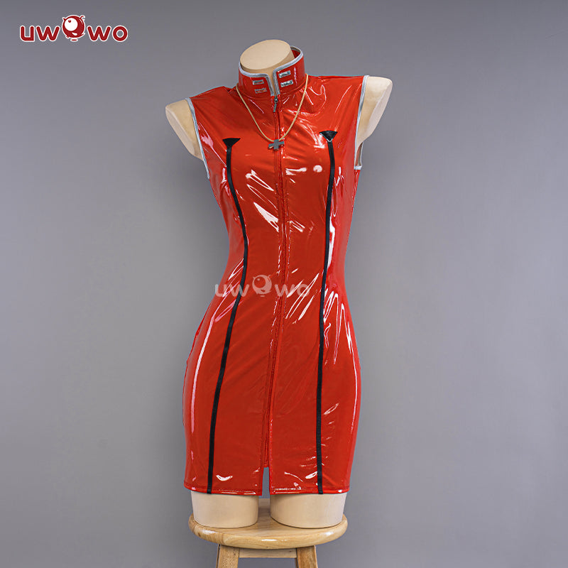 【In Stock】Uwowo Anime Misato Cosplay Leather Bodysuit Dress