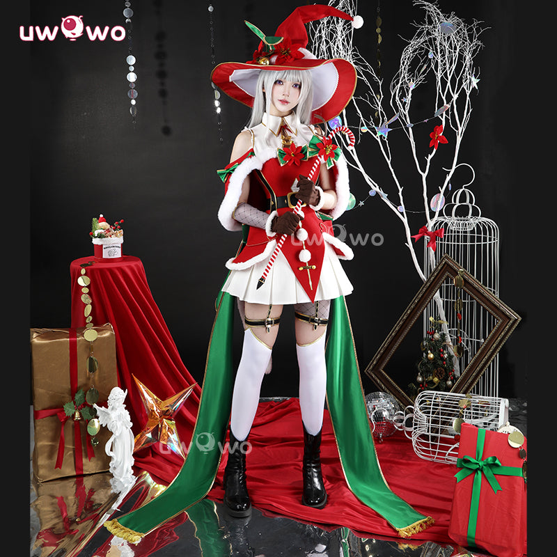 Uwowo Collab Series: Re: Zero Emilia Christmas Ver. Cosplay Costume XS-2XL
