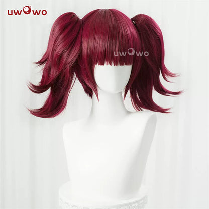 Uwowo Anime Black Butler Mey Rin Cosplay Wig Short Wine Hair
