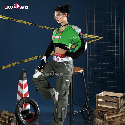 Uwowo Collab Series: Game Overwatch 2 x LE SSERAFIM Fearless Illari Cosplay Costume XS-XXL
