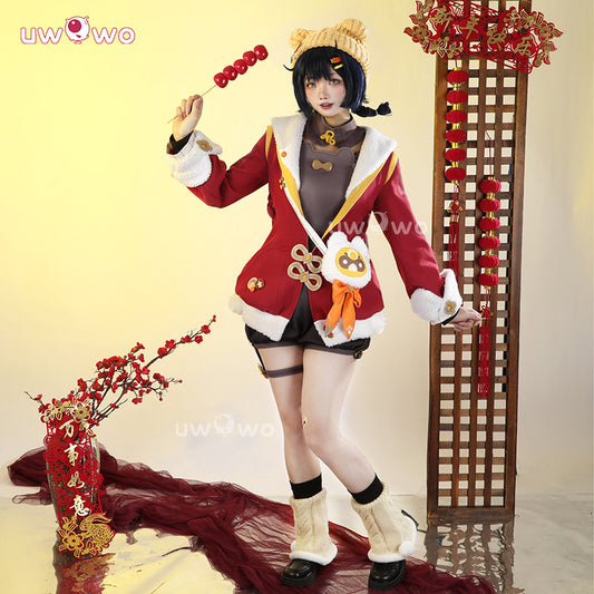 Uwowo Collab Series: Genshin Impact Xiangling New Year's Cheer outfit Cosplay Costume