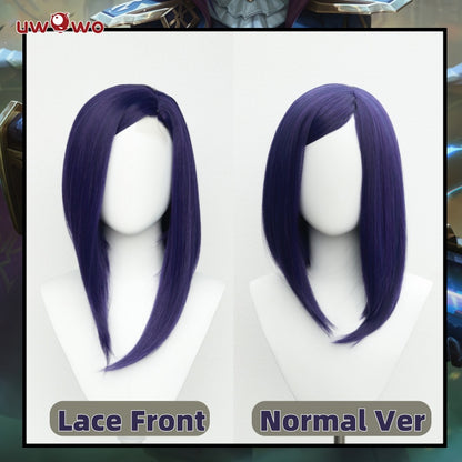 【Pre-sale】Uwowo LOL Caitlyn Arcane Commander Cosplay Wig Middle Purple Hair