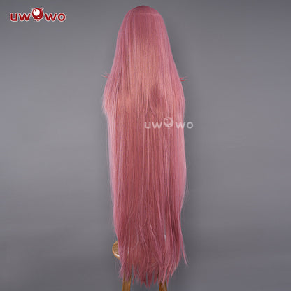 Uwowo V Singer Rascal Collab Witch Gothic Cosplay Wig Long Pink Hair