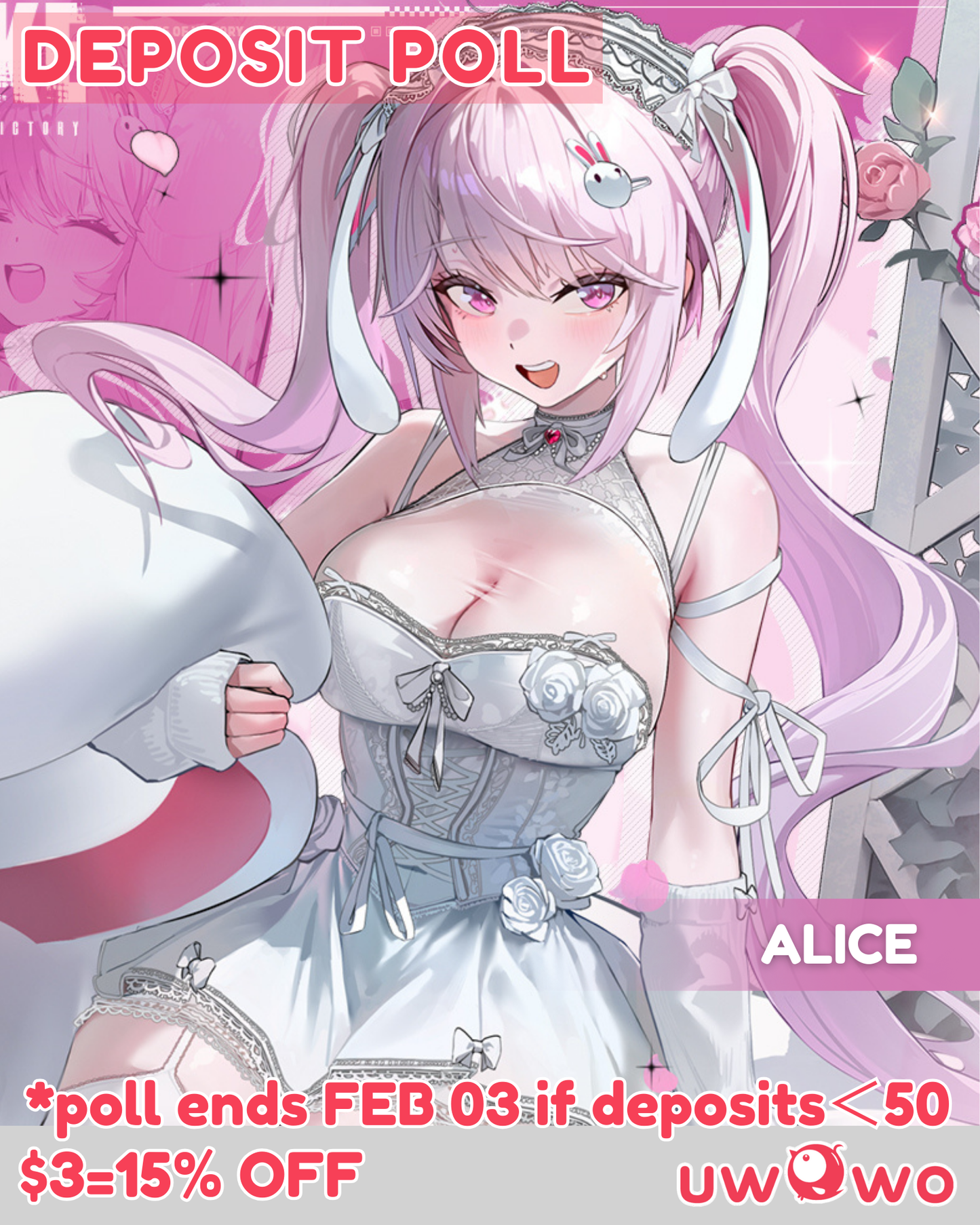 Uwowo Deposit Poll - NIKKE Alice Märchen Dream Dress Cosplay Costume