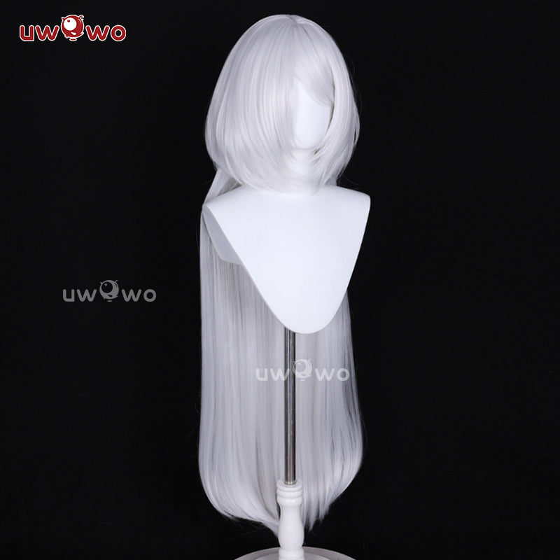 Uwowo Nier: Automata 2B Redesign Cheongsam Fanart Cosplay Wig Long Silver Hair