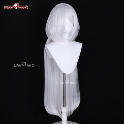 Uwowo Nier: Automata 2B Redesign Cheongsam Fanart Cosplay Wig Long Silver Hair