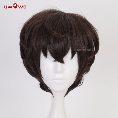 Uwowo Anime Bungou Stray Dogs Cosplay Wig Dazai Osamu Wig Brown Short Hair