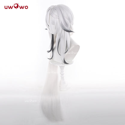 Uwowo Game Wuthering Waves WuWa Hsin Cosplay Wig Long Grey Hair