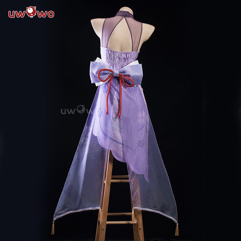 【In Stock】Uwowo Genshin Impact Fanart Raiden Shogun Chinese Dress Qipao Cosplay Costume