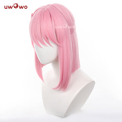 Uwowo Game Genshin Impact Charlotte Cosplay Wig Middle Pink Hair
