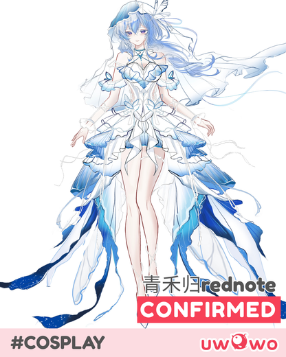 Uwowo Game Wuthering Waves Shorekeeper Fanart Oath Wedding Gown WuWa Cosplay Costume