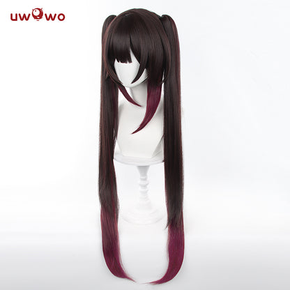 Uwowo Game Honkai: Star Rail Sparkle Hanabi Cosplay Wig Long Dark Brown Hair