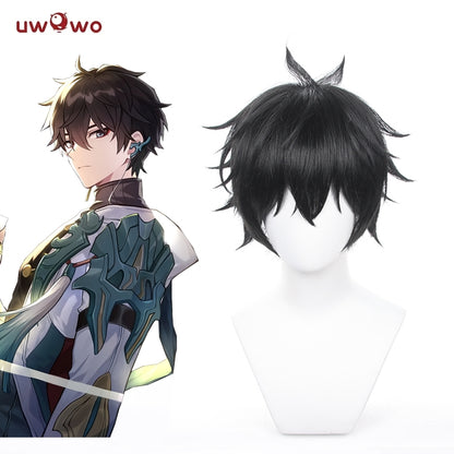 Uwowo Honkai Star Rail Cosplay Wig Dan Heng Cosplay Wig Black Short Hair