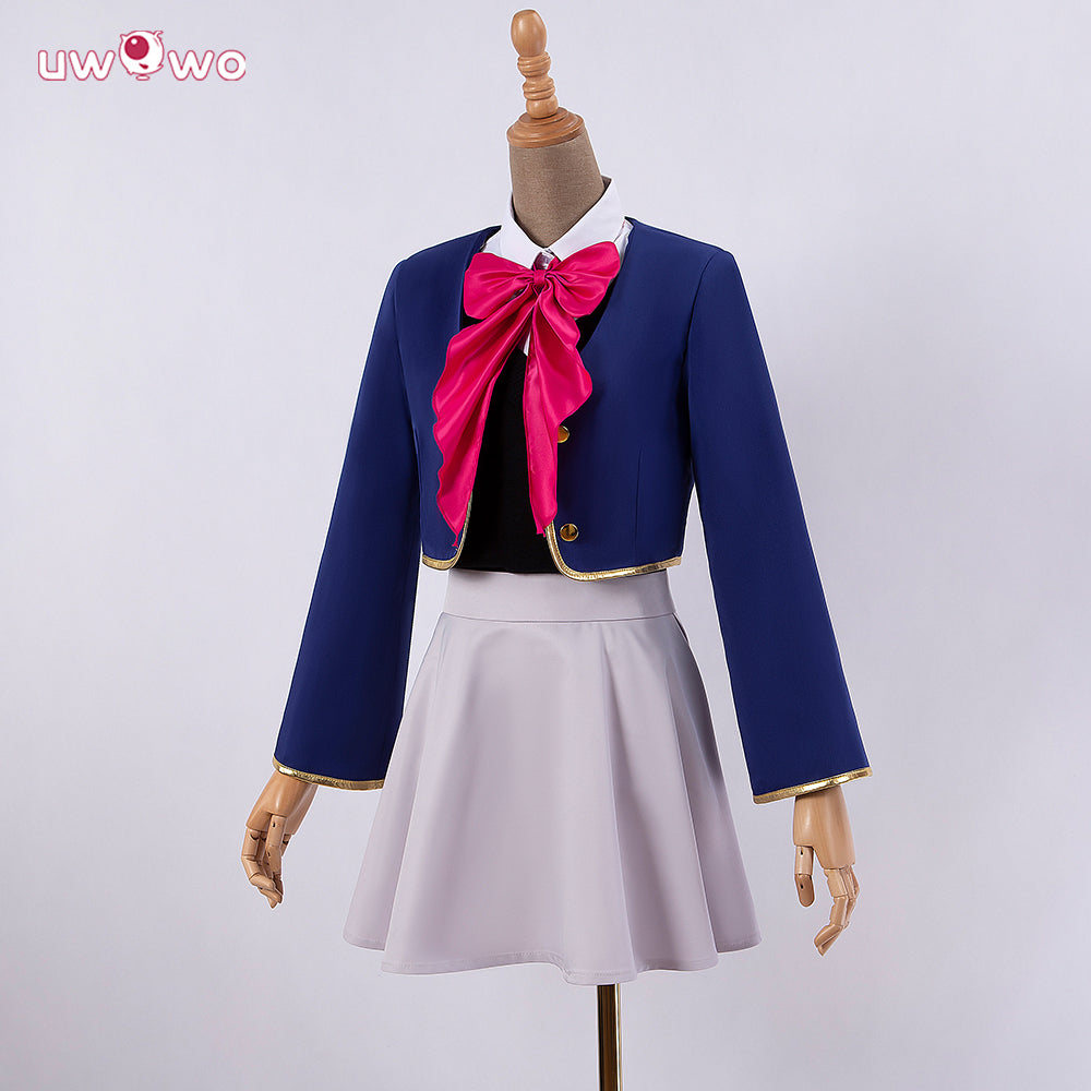 Uwowo Collab Series: Anime Oshi no Ko Cosplay Ruby Hoshino Cosplay Arima Kana Costume School Uniform Dress