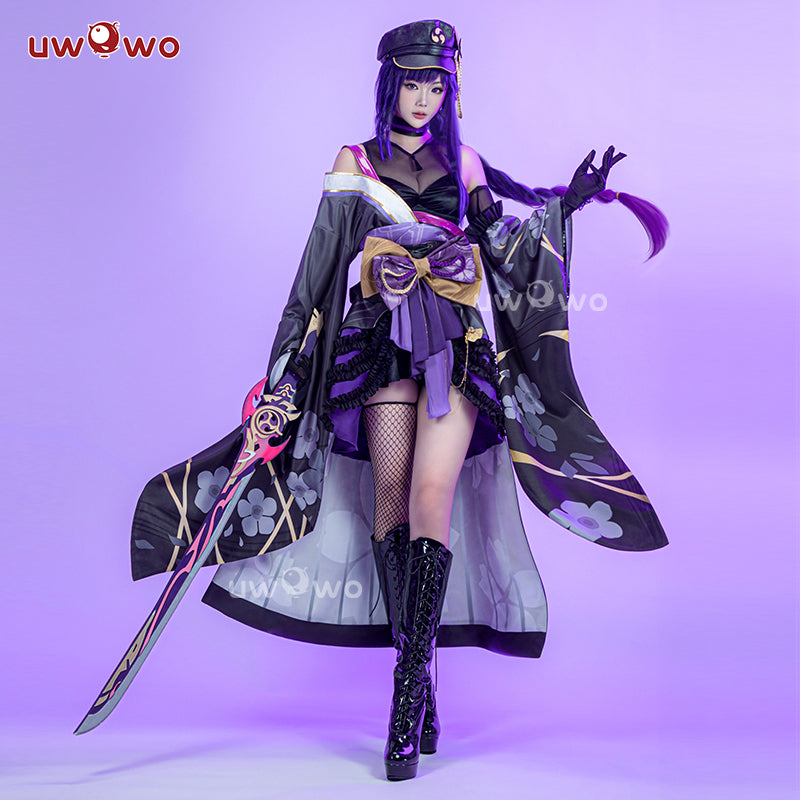 Uwowo Genshin Impact Fanart Raiden Shogun Taisho Kimono Cosplay Costume