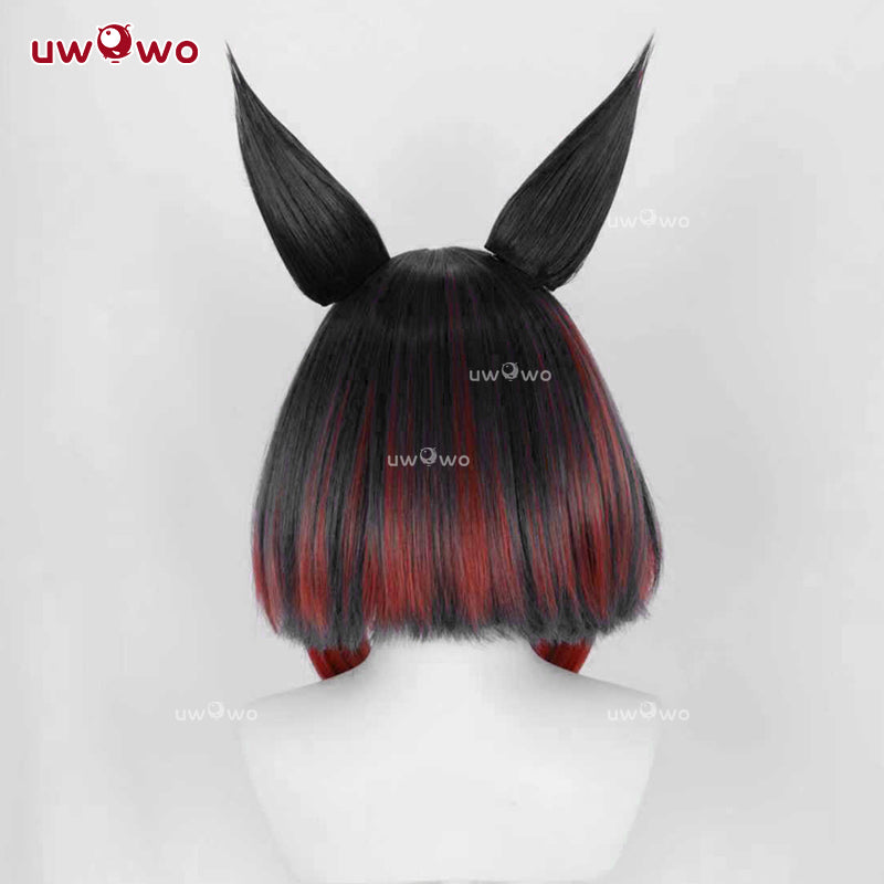 Uwowo  League of Legends/LOL: Ahri After Hours Mythic Variant Cosplay Wig Middle Black And Red Hair With Ears