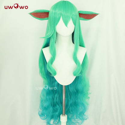 Uwowo Game Star Series Cosplay Wig Long Green Hair With Ears