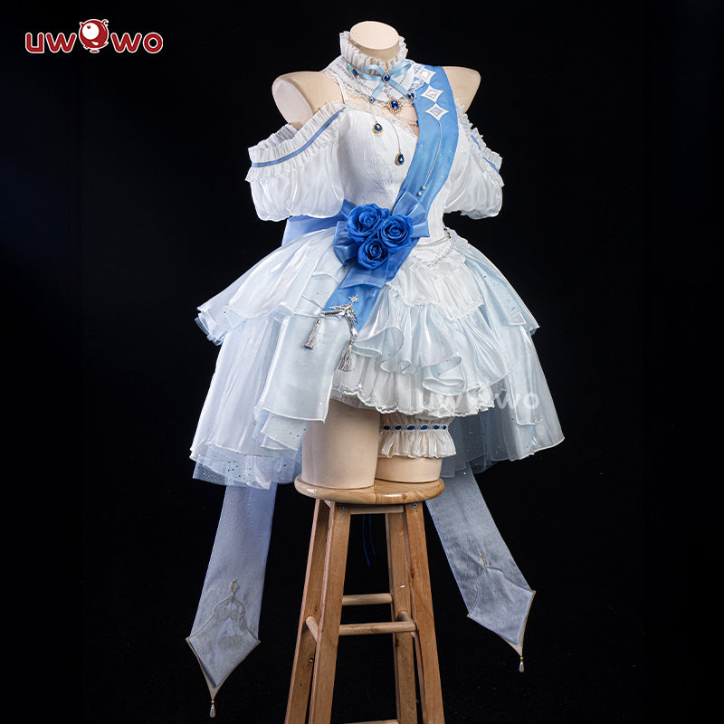 【Pre-sale】Uwowo Genshin Impact Fanart Furina Focalors White Angel Lolita Dress Cosplay Costume