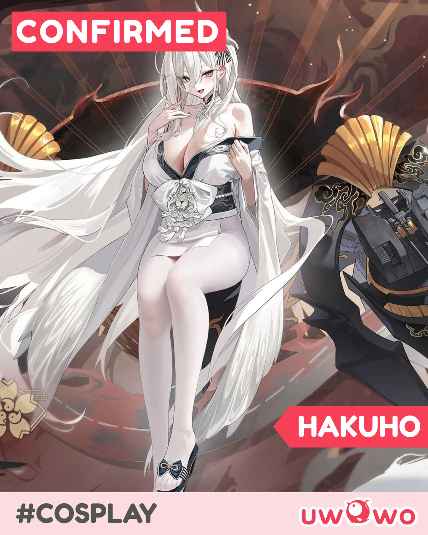 CONFIRMED Uwowo Game Azur Lane IJN Hakuho Kimono Style Cosplay Costume