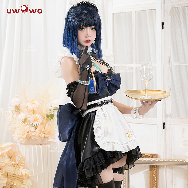 Last Batch Uwowo Genshin Impact Fanart Yelan Maid Dress Cosplay