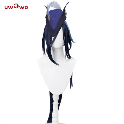 Uwowo Game Genshin Impact Fontaine Clorinde Wig Long Dark Blue Hair