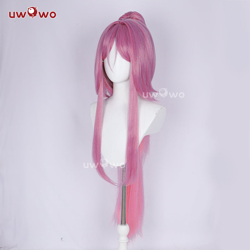 Uwowo Azur Lane Max Immelmann Cosplay Wig Long Dark Pink Hair