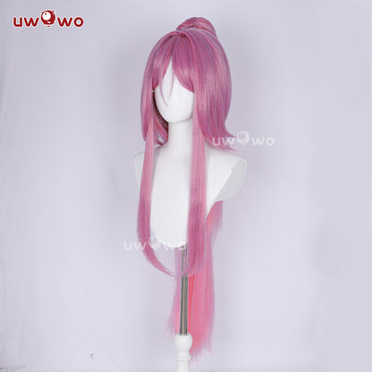 Uwowo Azur Lane Max Immelmann Cosplay Wig Long Dark Pink Hair